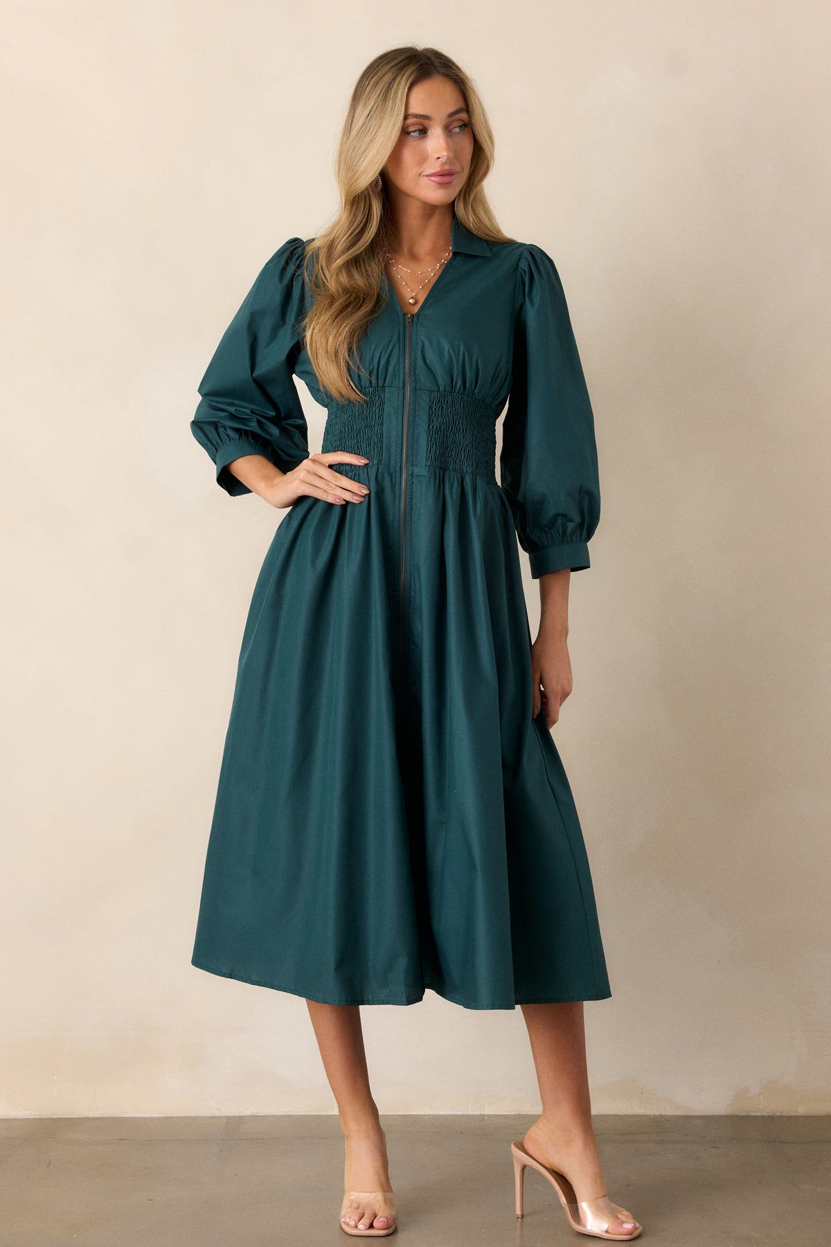 Verde Forest Shirt Dress