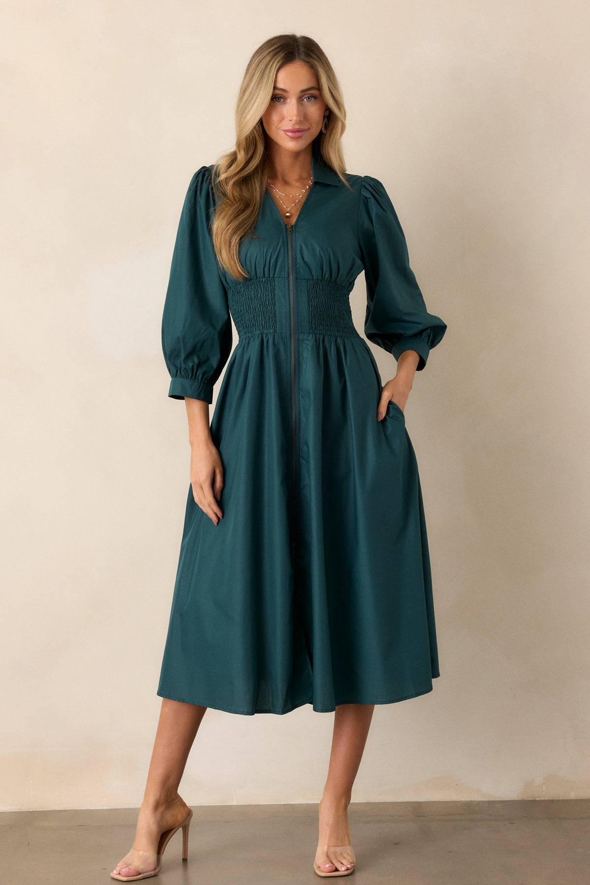 Verde Forest Shirt Dress