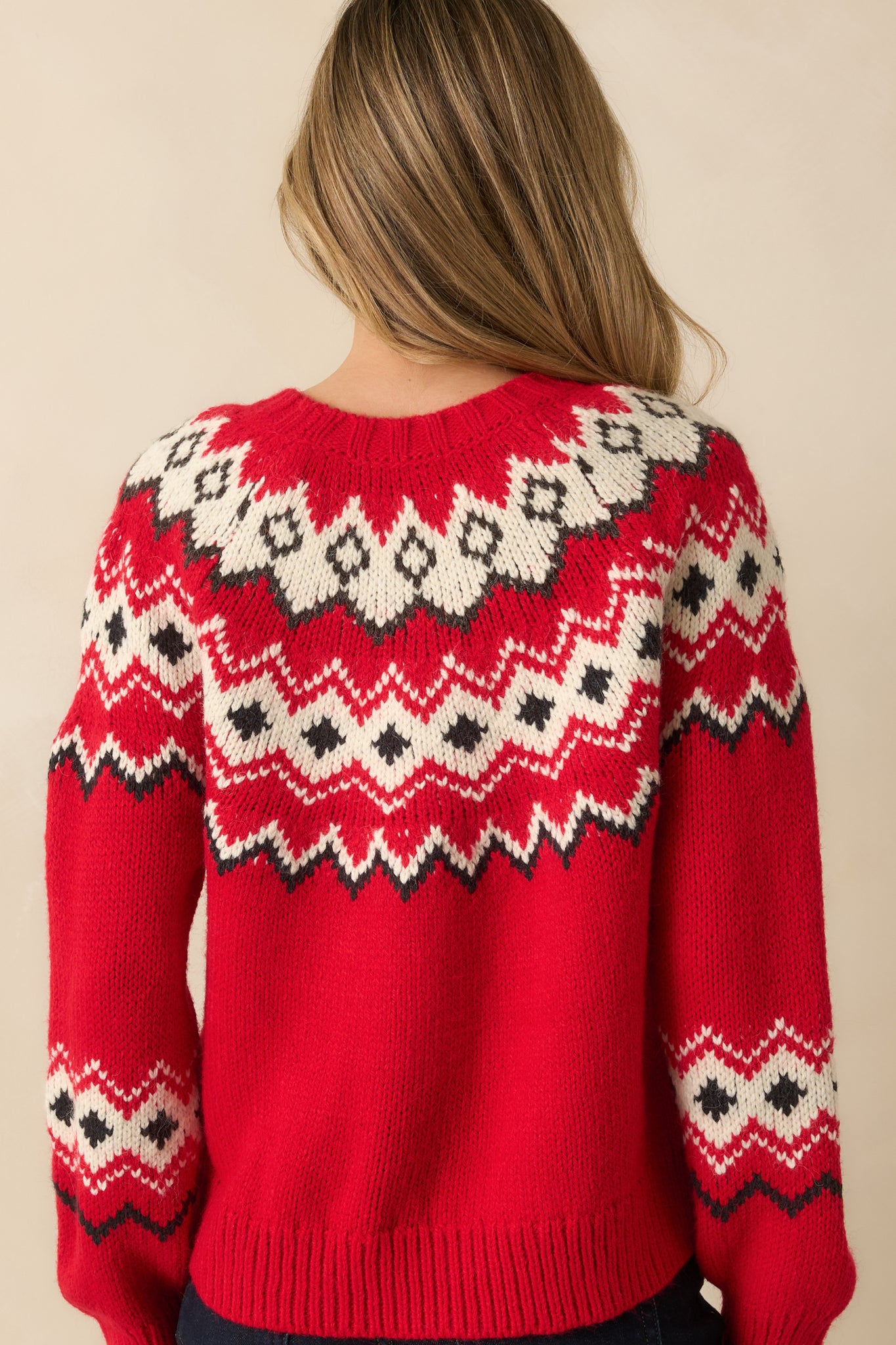 Z Supply Festive Red Knit Adornment Sweater | Red Dress