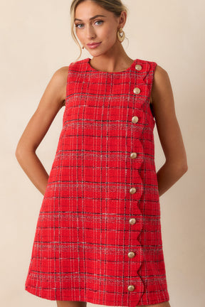 Red Tweed Dress main image 1