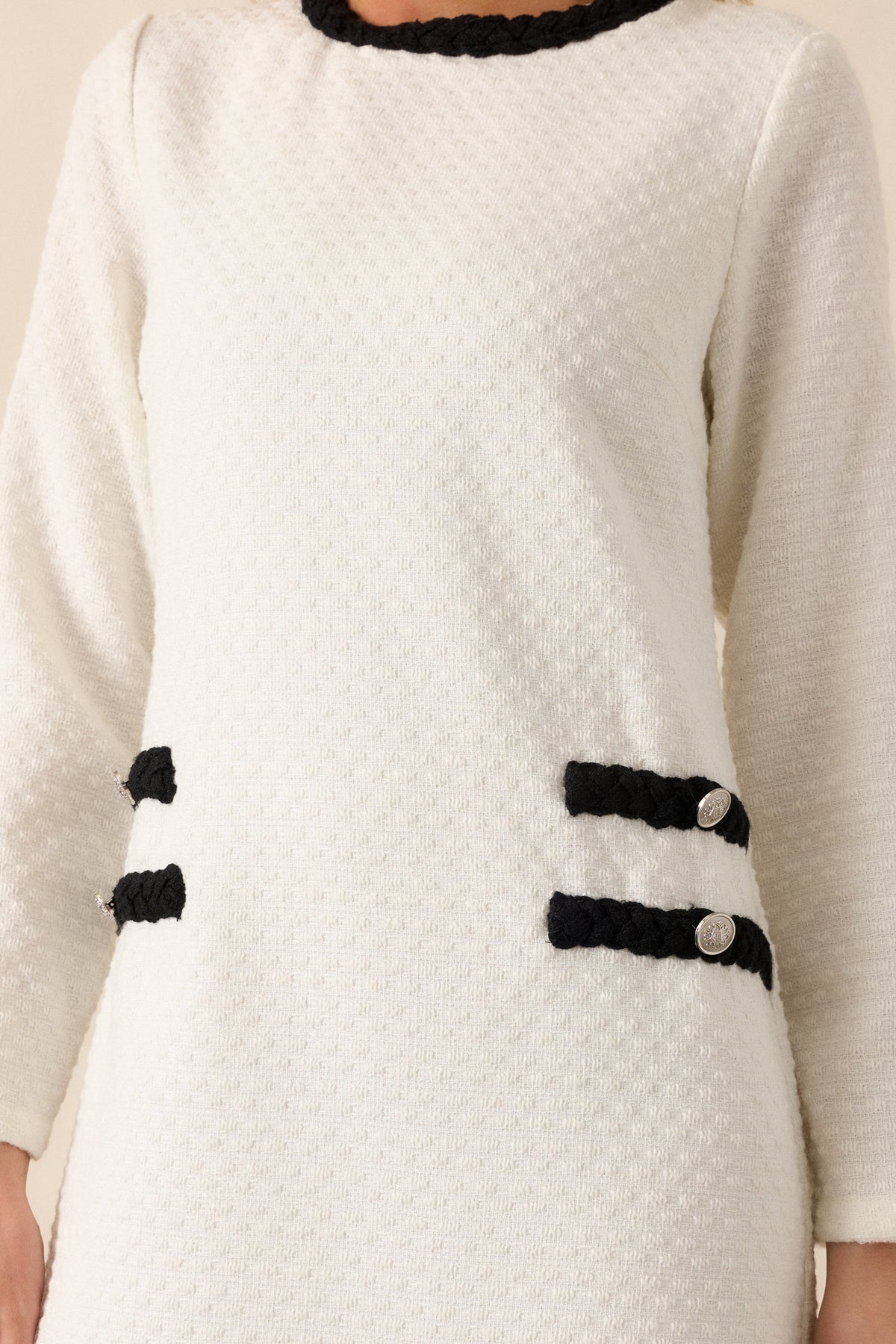 MODERN ICON TWEED WOVEN MINI DRESS