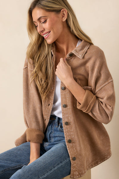 【Kheiki】 BROWN \"Collarless Knit Jacket\" Kheiki】 BROWN 