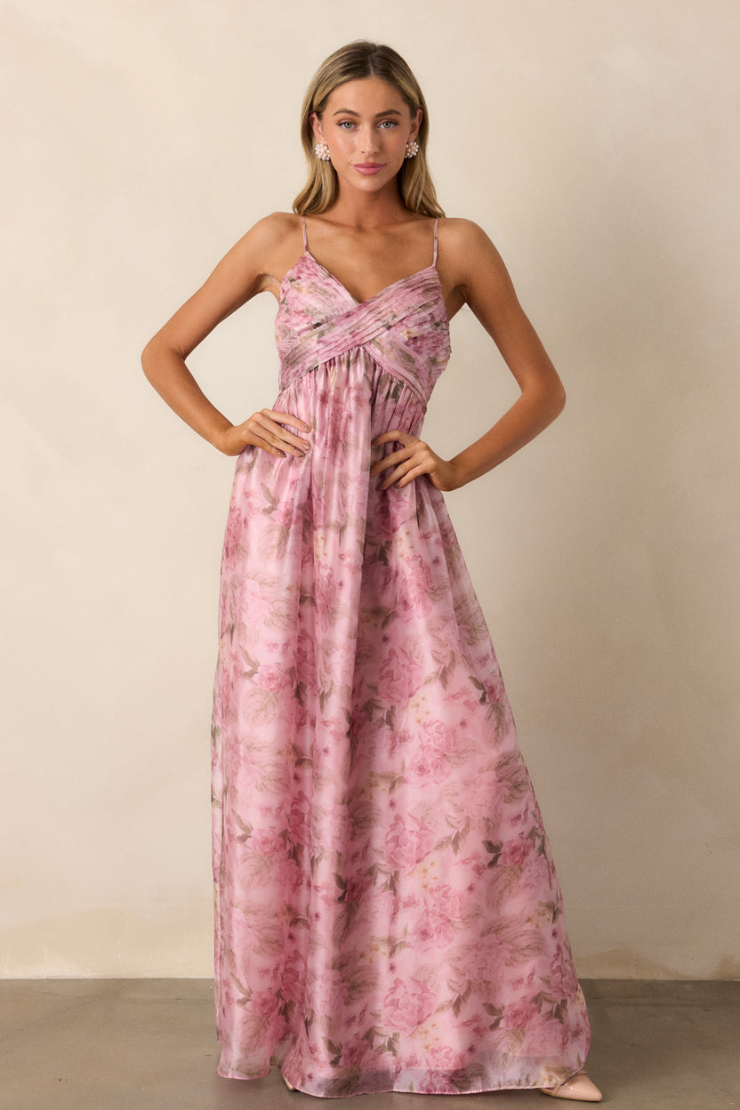 Pink Floral Maxi Dress - All Dresses | Red Dress