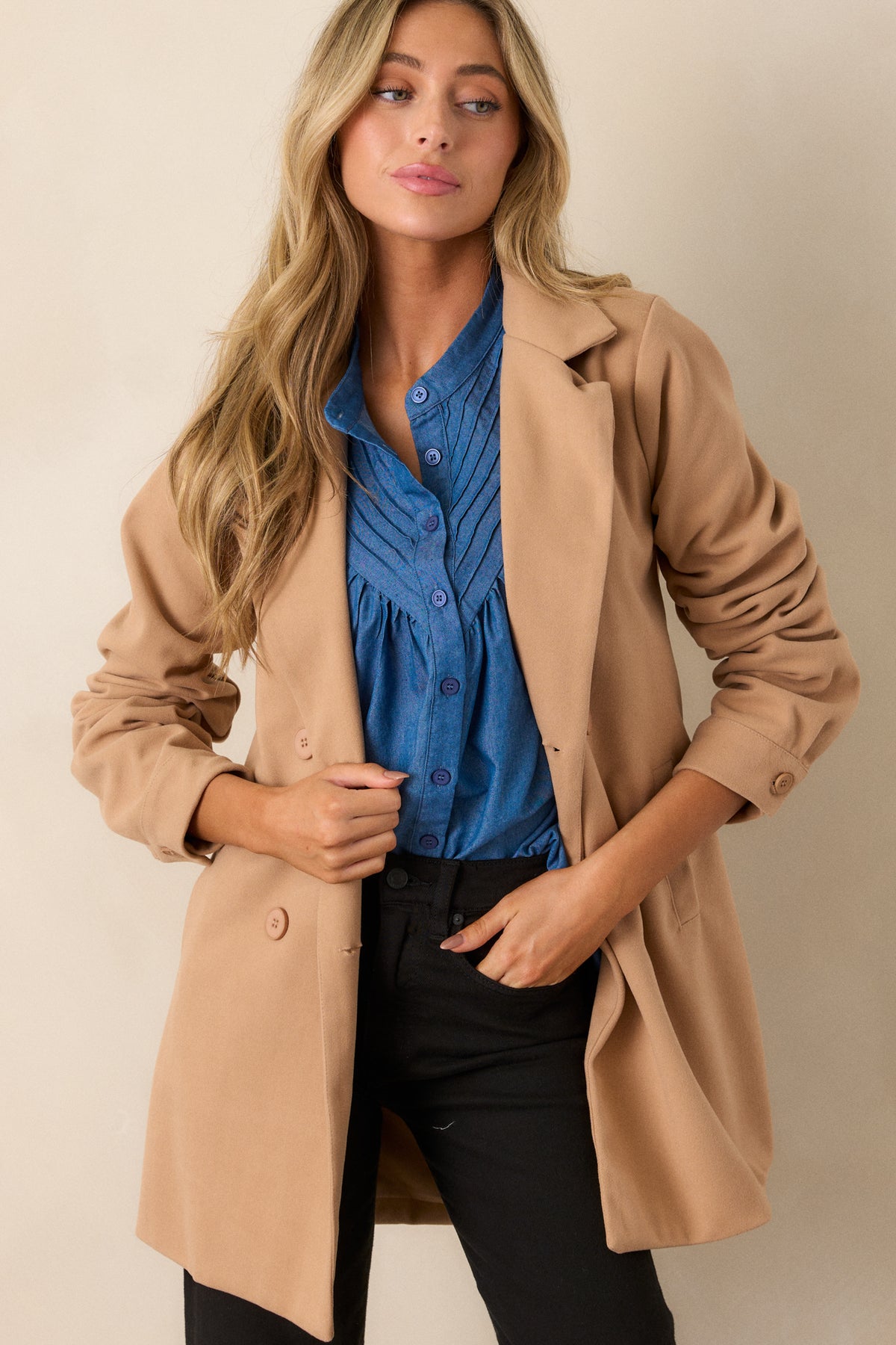 Double-Breasted Camel Hair Coat