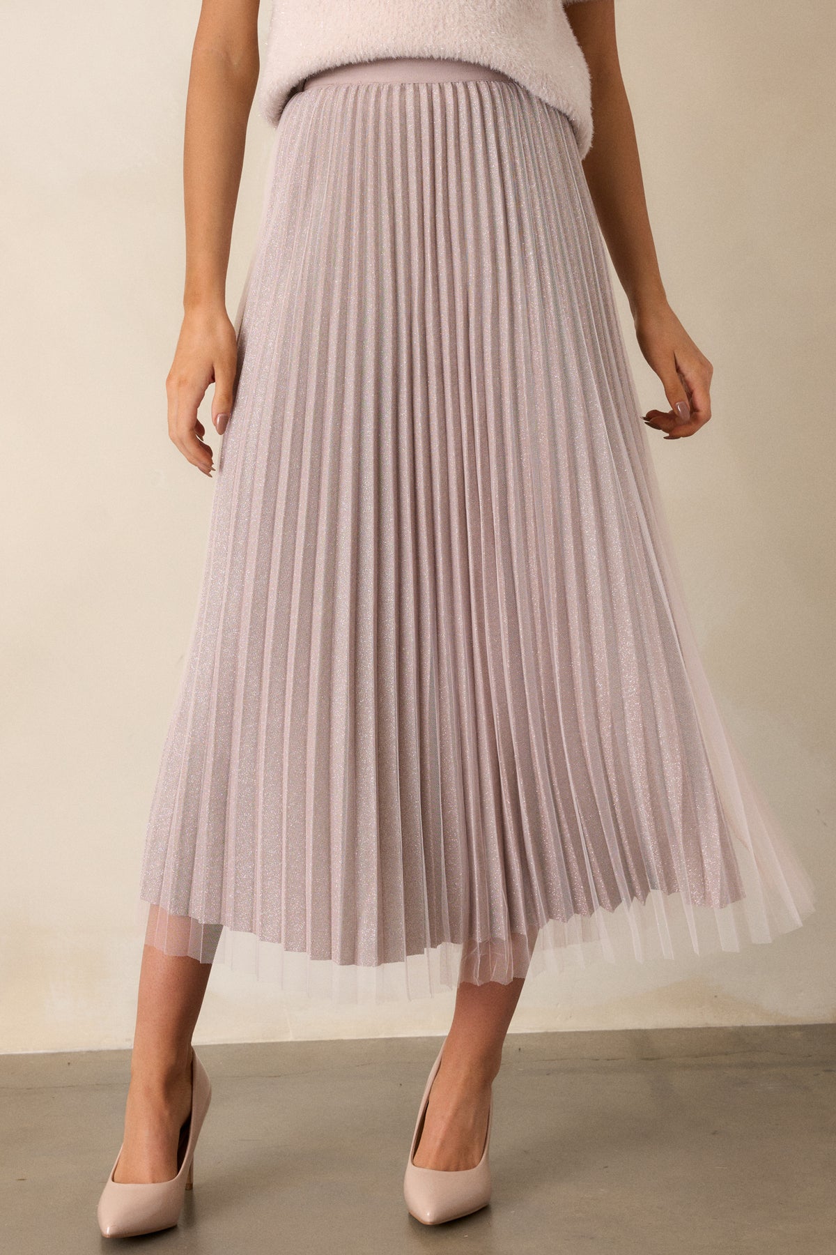 Women's Sequined Skirt,Mauve