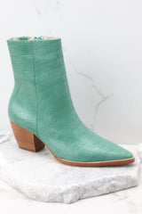 1 Caty Jade Snake Ankle Boots at reddress.com