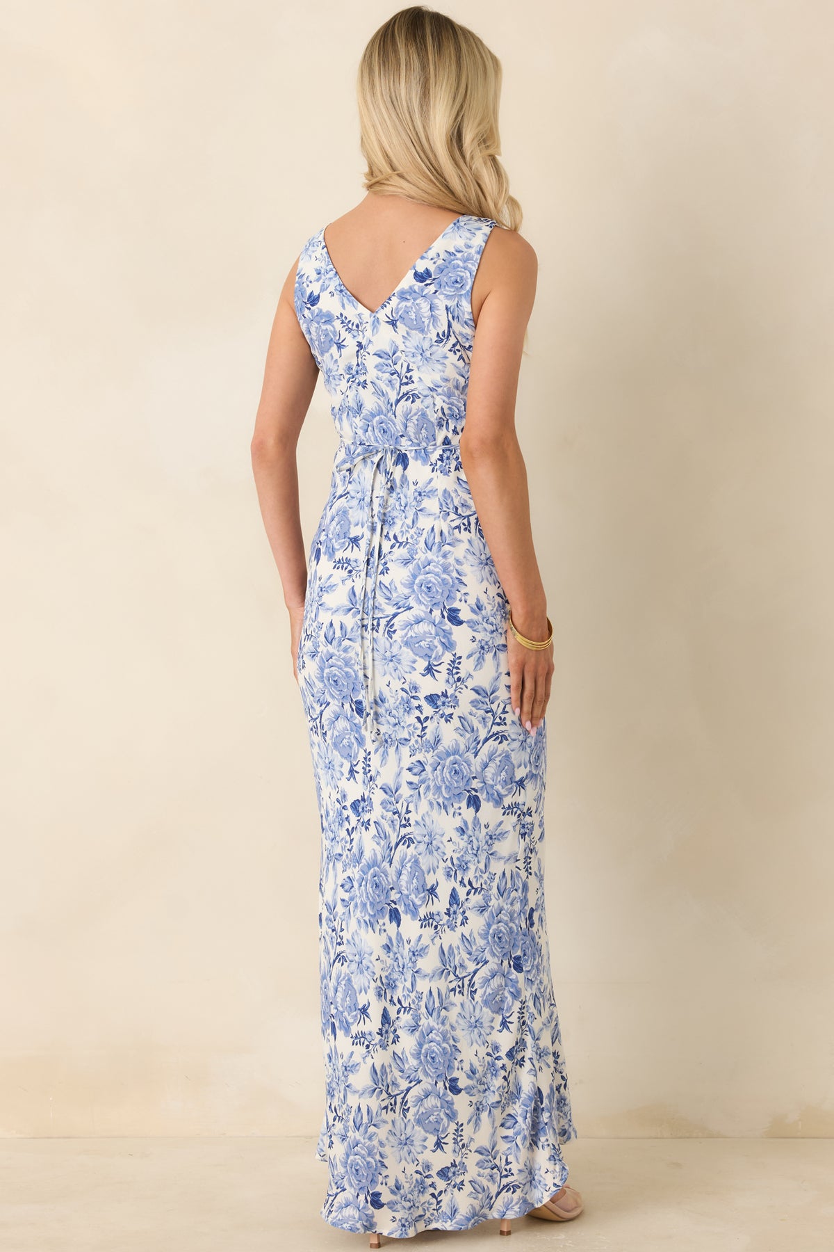 Blue Floral Maxi Dress