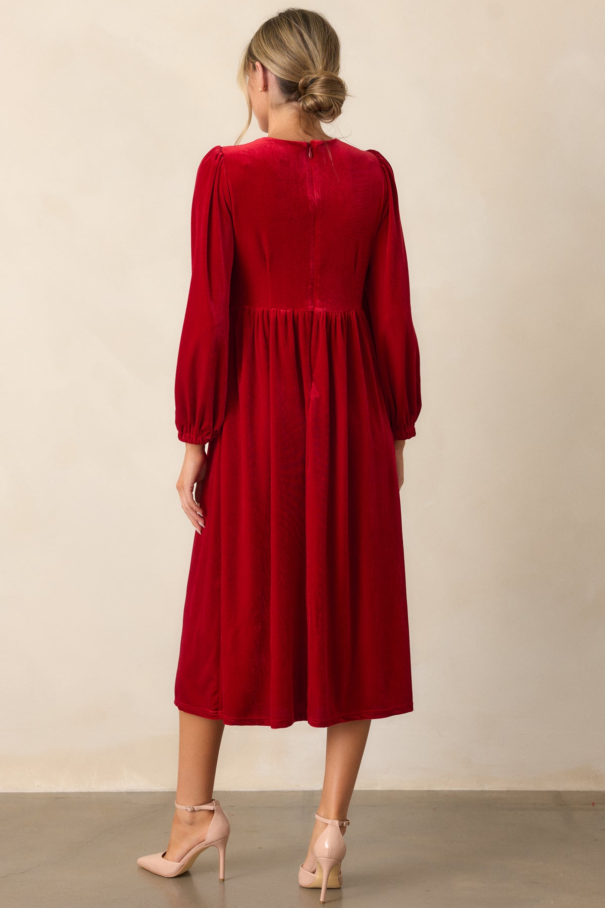 Reindeer Velvet Midi Dress Blue - RDMD04 main image 1