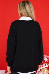 7 Nice and Naughty Black Sweatshirt at reddress.com