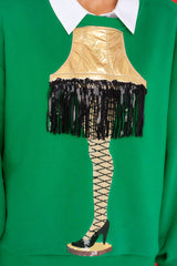 2 Green Leg Lamp Sweatshirt at reddress.com