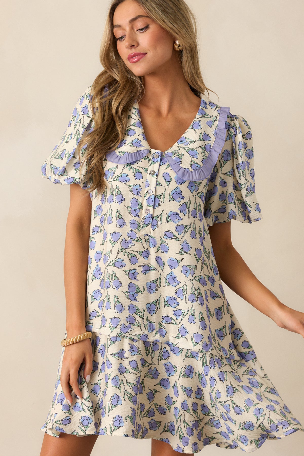 Periwinkle Linen Dress main image 1