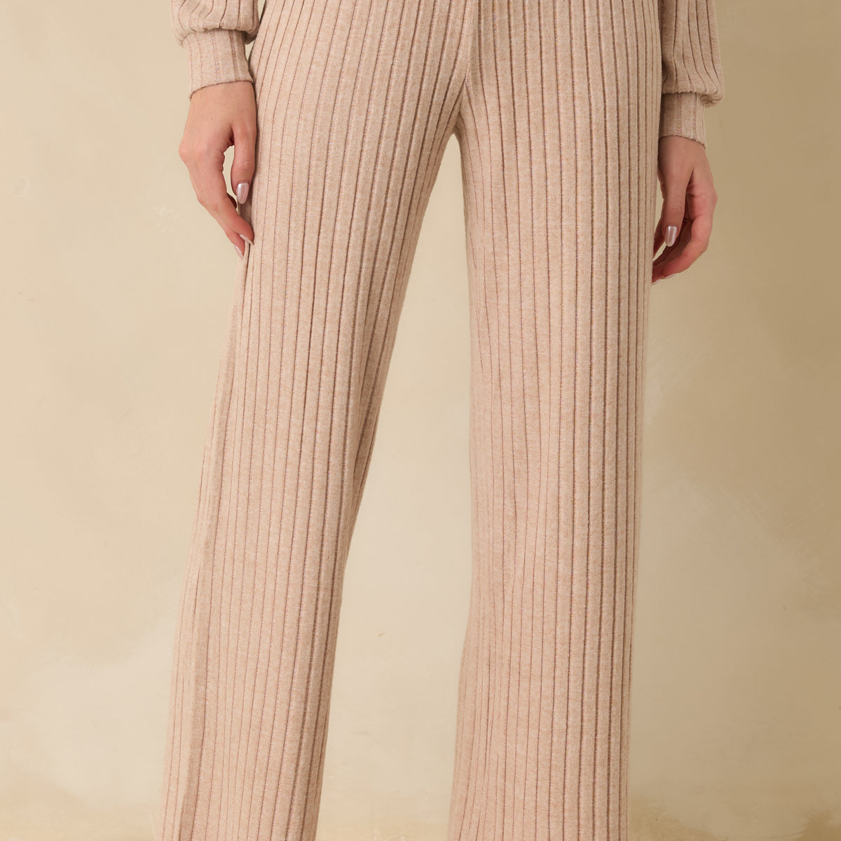 パンツ shop faerie embroidery rib cotton pants Z Supply Taupe Dawn Smocked Rib Pants | Red Dress