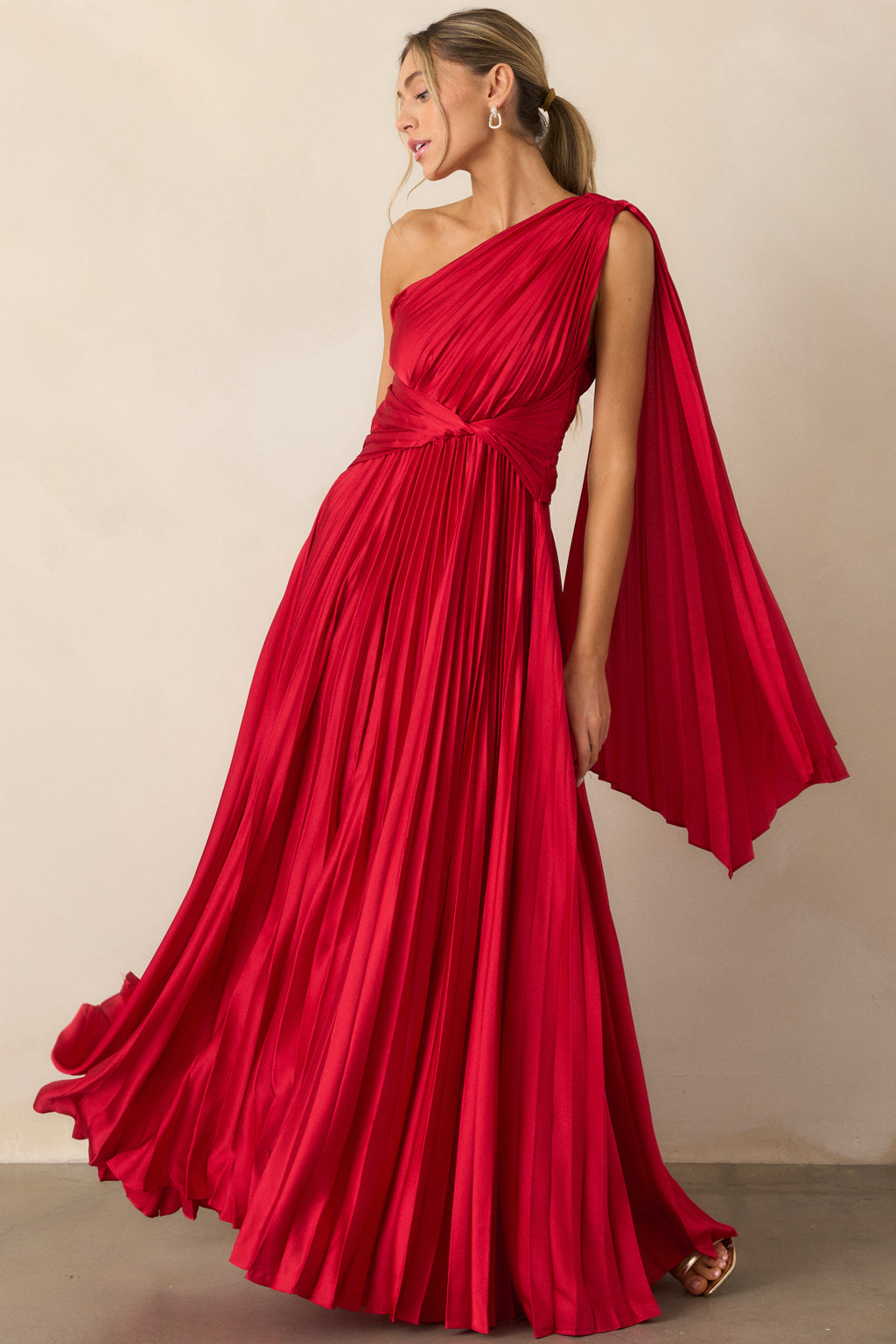 fitted lace wedding dress Long Satin Slit Bridesmaid Dresses One Shoulder