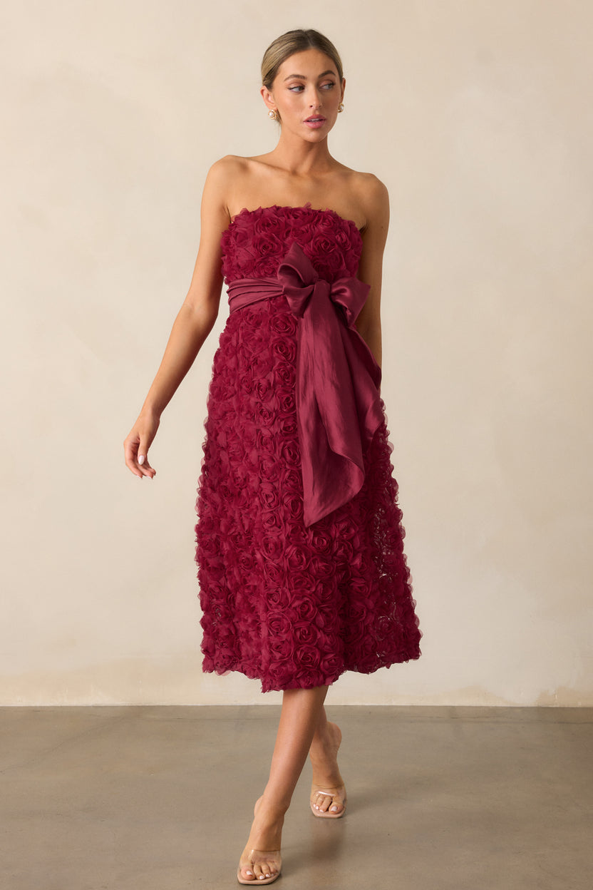 Destellos Wine Midi Dress main image 1