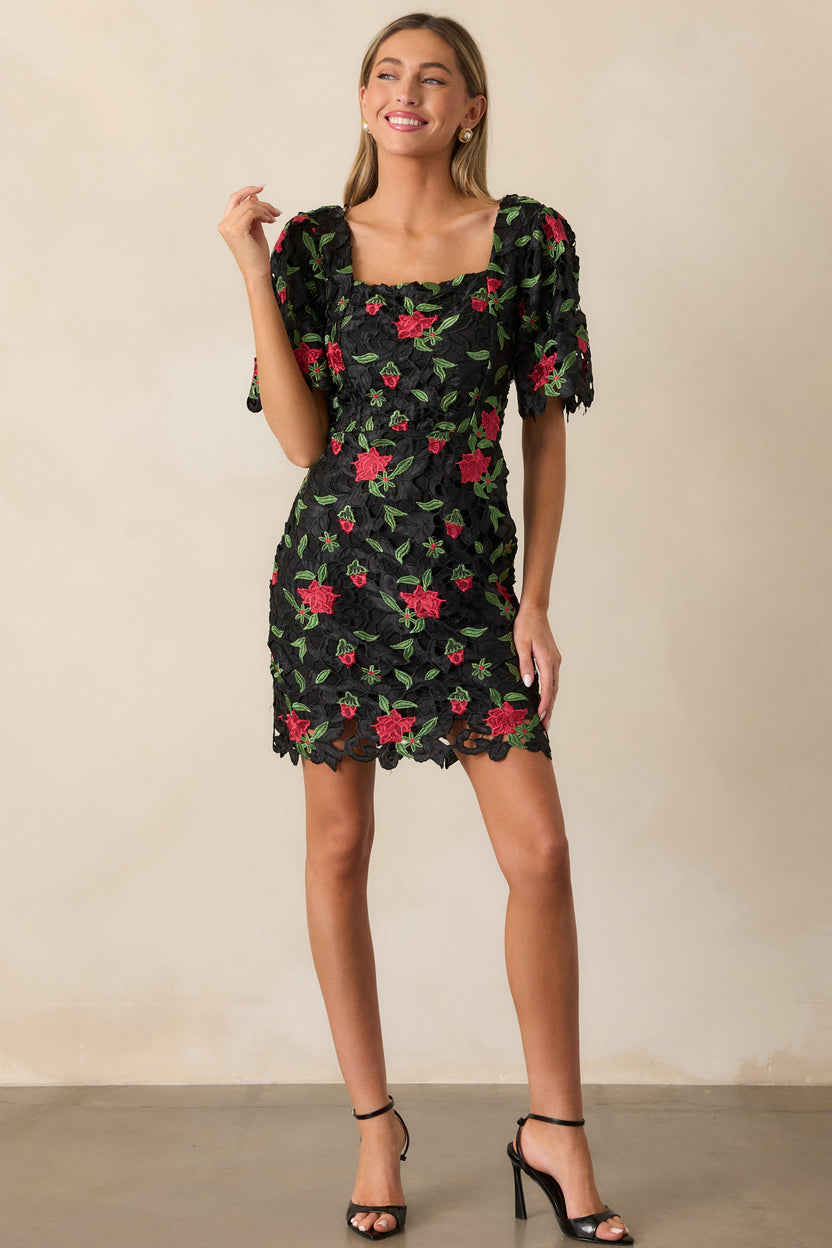 Mini Rose Embroidered Dress