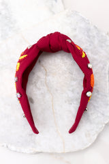 2 Grateful Feelings Burgundy Headband at reddress.com