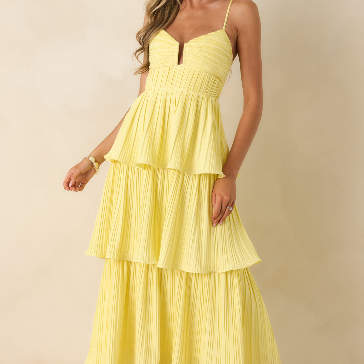 yellow the label dress Raya in Teal from radiant look Womens Dresses Ruffle Sleeve Pleated