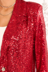 2 Just Pretend Red Sequin Blazer at reddress.com
