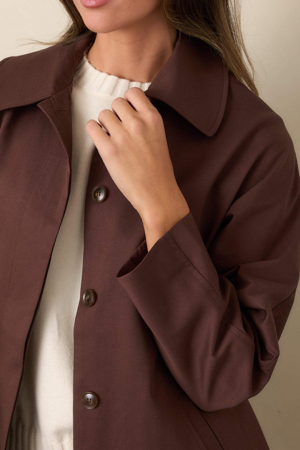 ASTR the Label Harmoni Brown Oversized Trench Coat