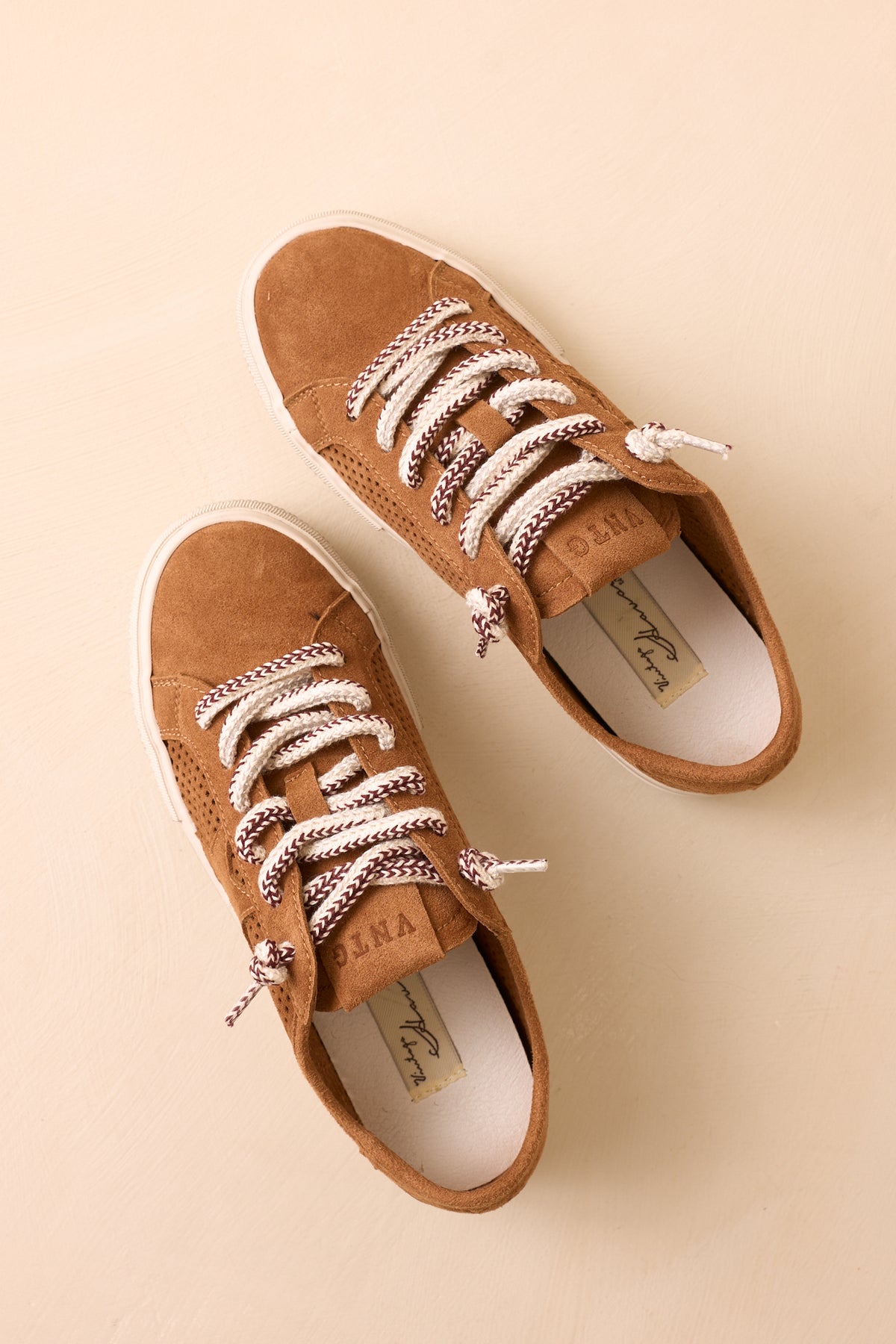 Vintage Havana Alive Camel Brown Suede Sneakers