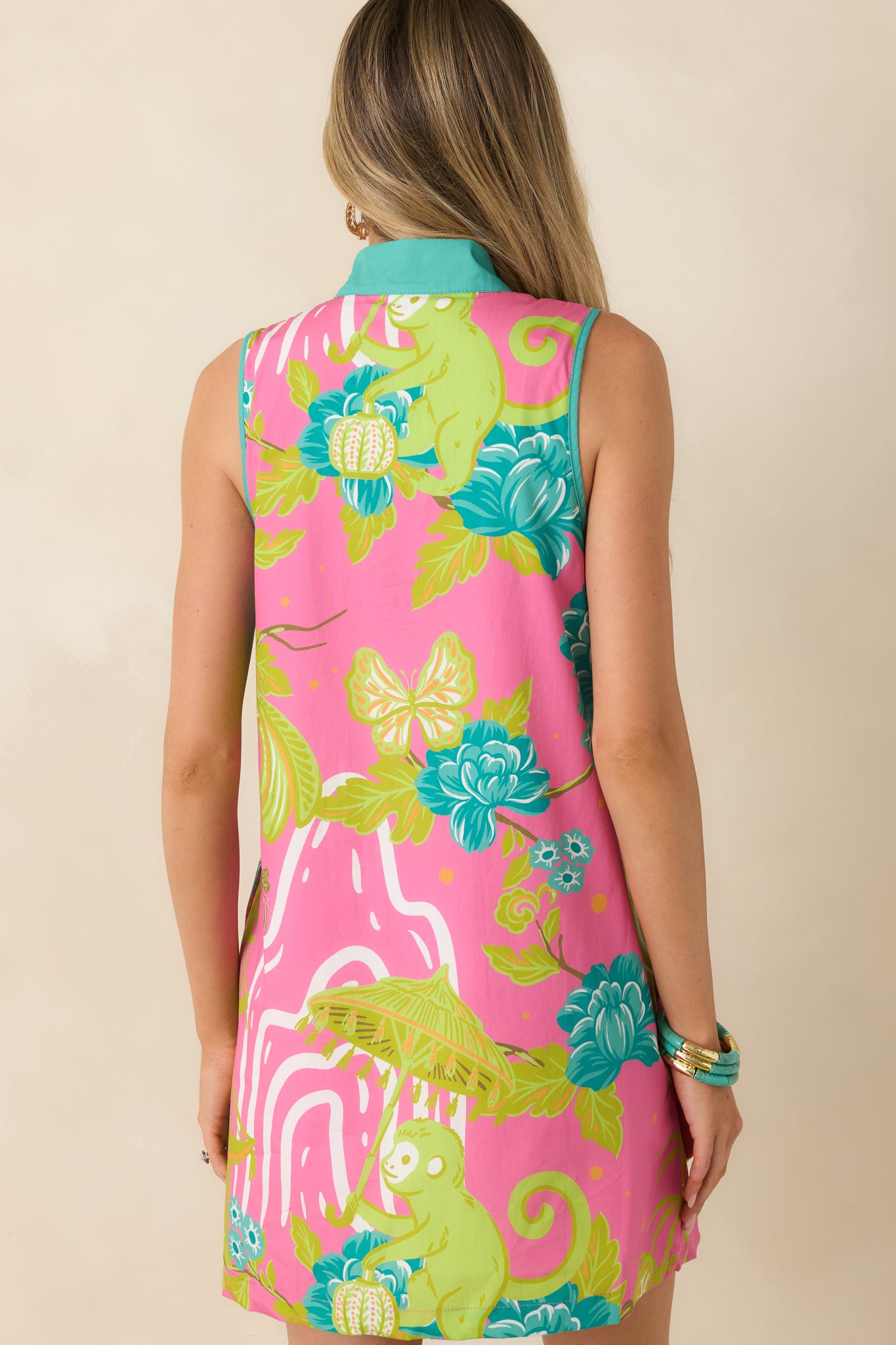 black jersey mini dress Prosperina Camille Pink Chinoiserie Cotton Mini Shift Dress| Red Dress