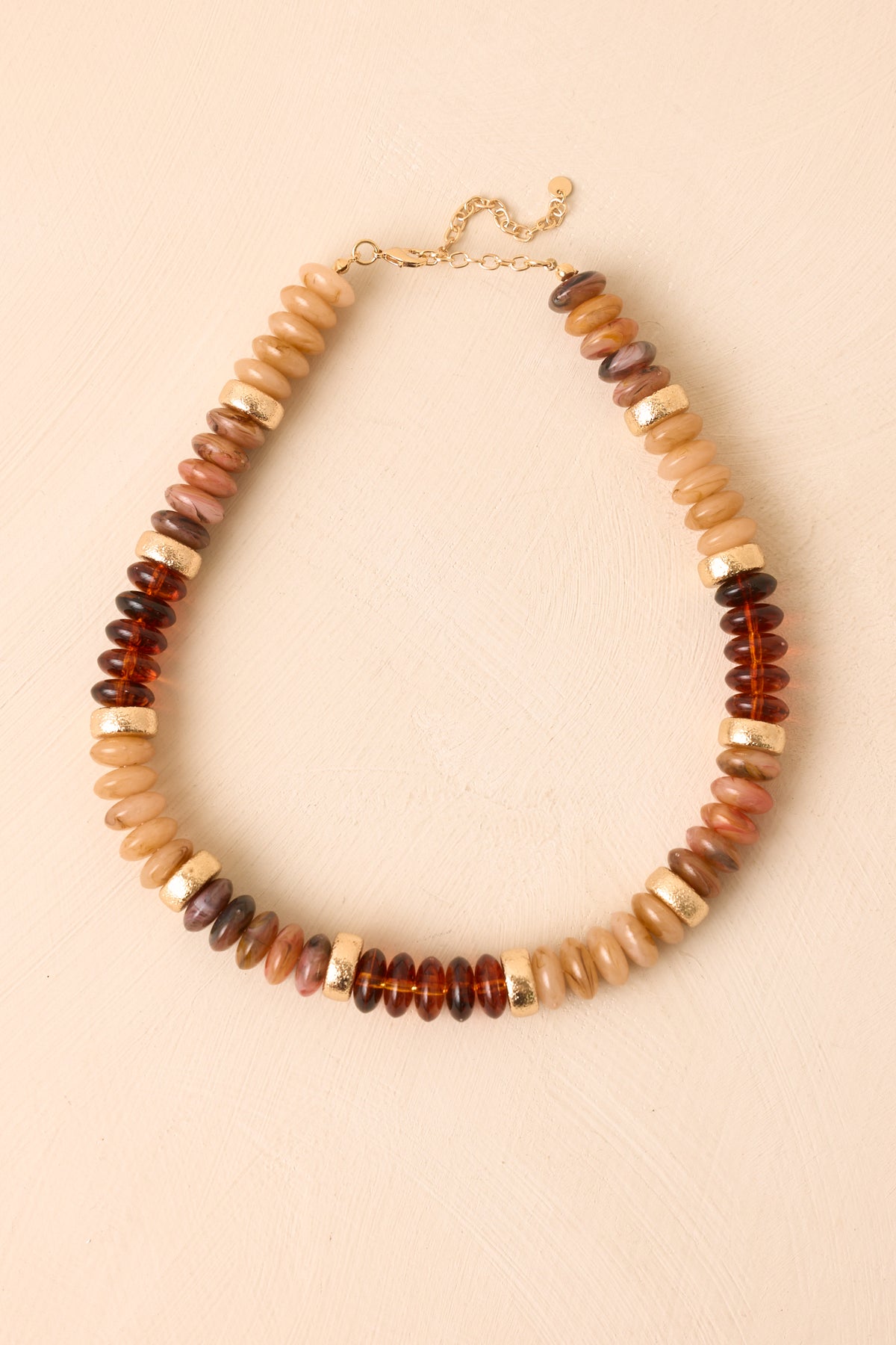 Clear As Day Dark Brown Multi Beaded Necklace