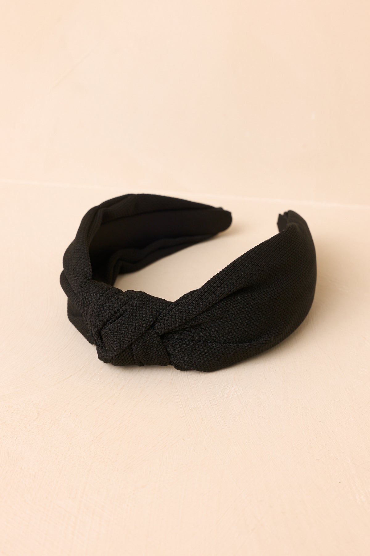 Tie Breaker Black Knotted Headband