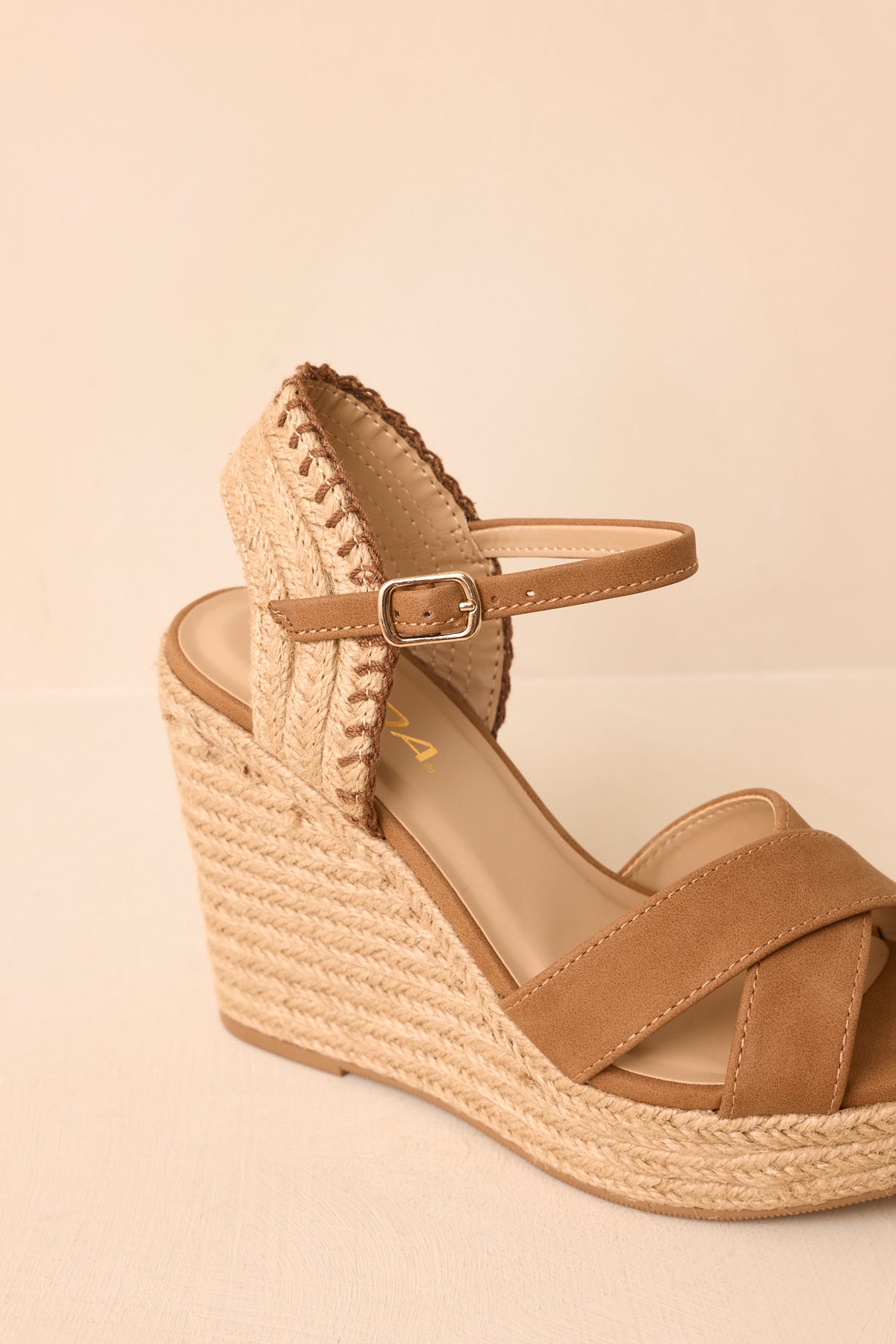 Lovely Steps Tan Platform Wedges