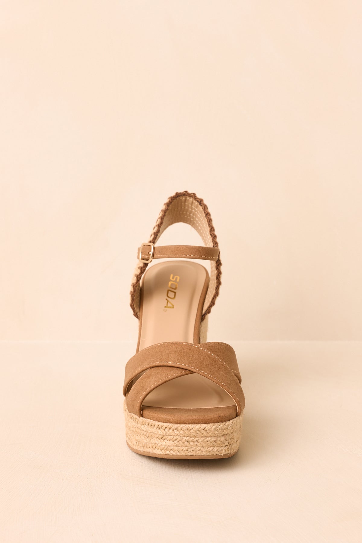 Lovely Steps Tan Platform Wedges