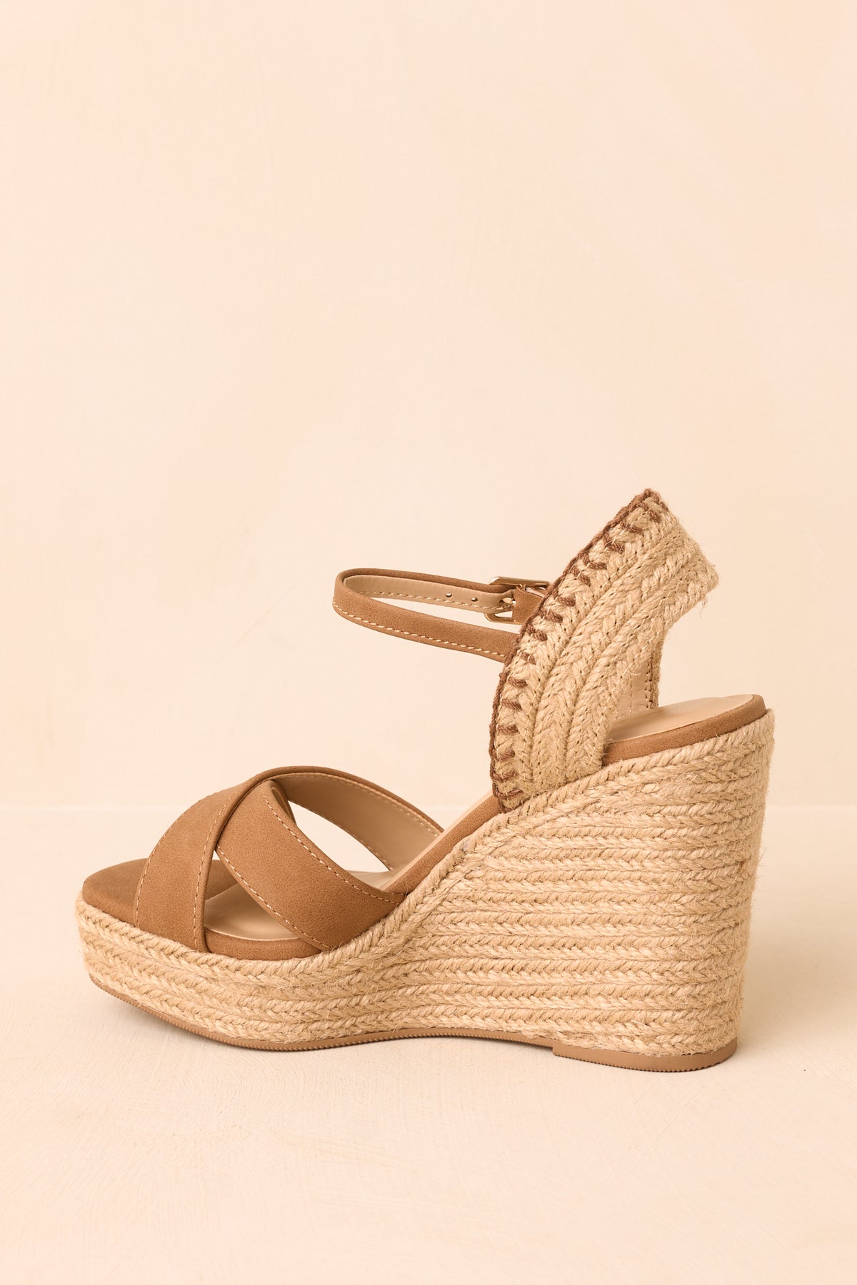 Lovely Steps Tan Platform Wedges