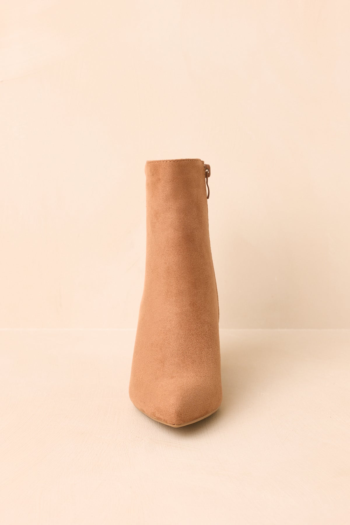 From Here On Toffee Brown Faux Suede Block Heel Ankle Boots