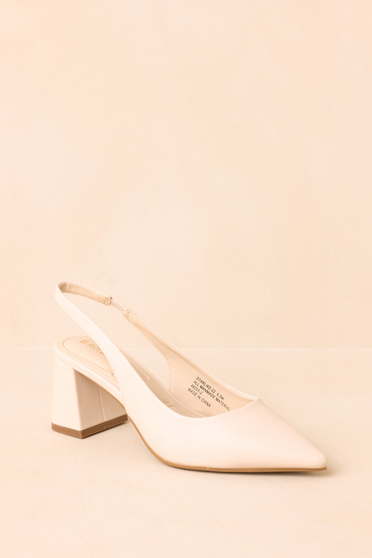 Lost Your Chance Ivory Pointed-Toe Slingback Heels