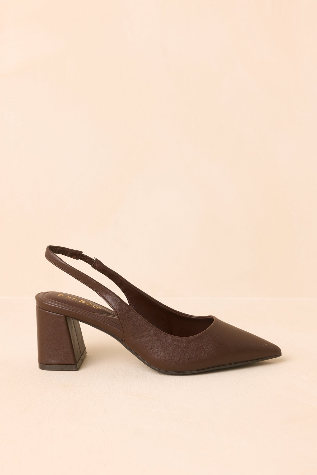 Lost Your Chance Chocolate Brown Pointed-Toe Slingback Heels