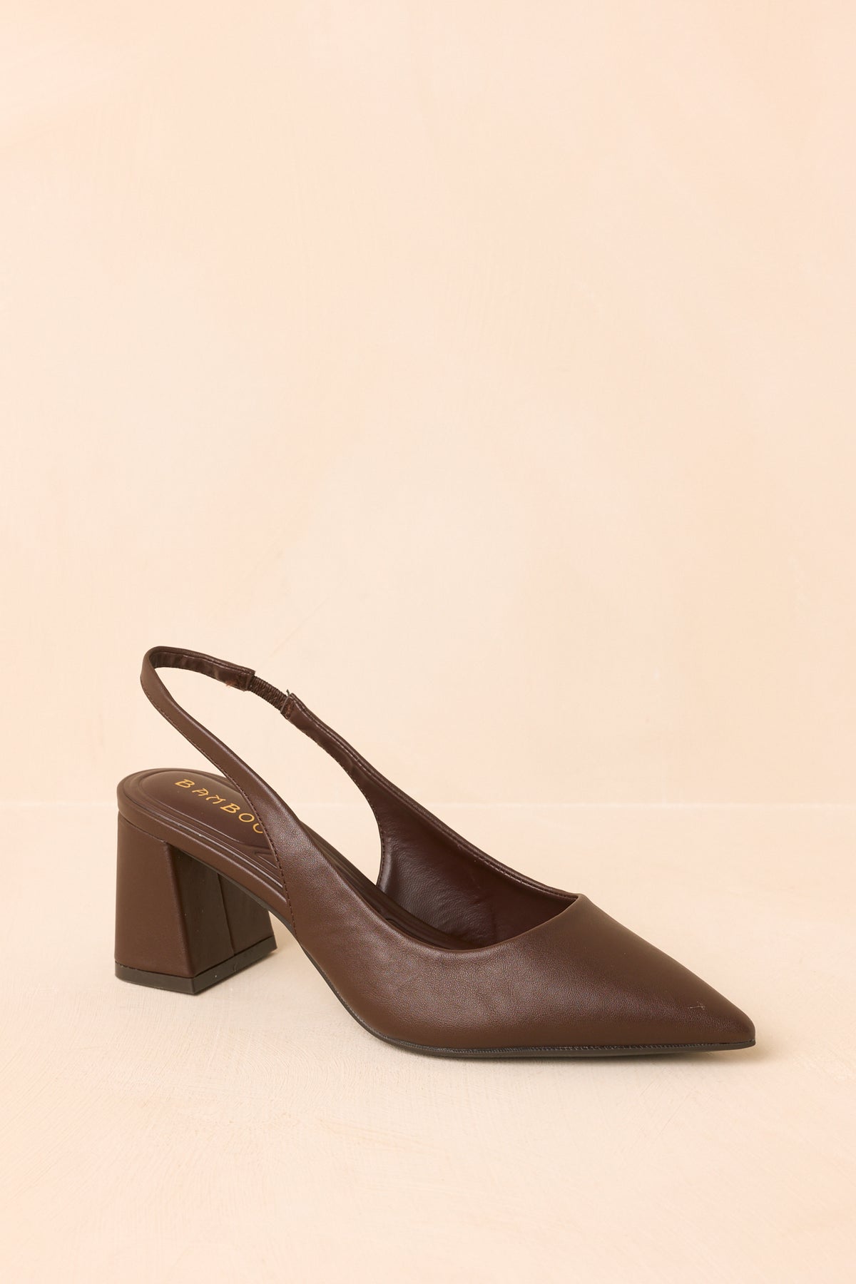 Lost Your Chance Chocolate Brown Pointed-Toe Slingback Heels