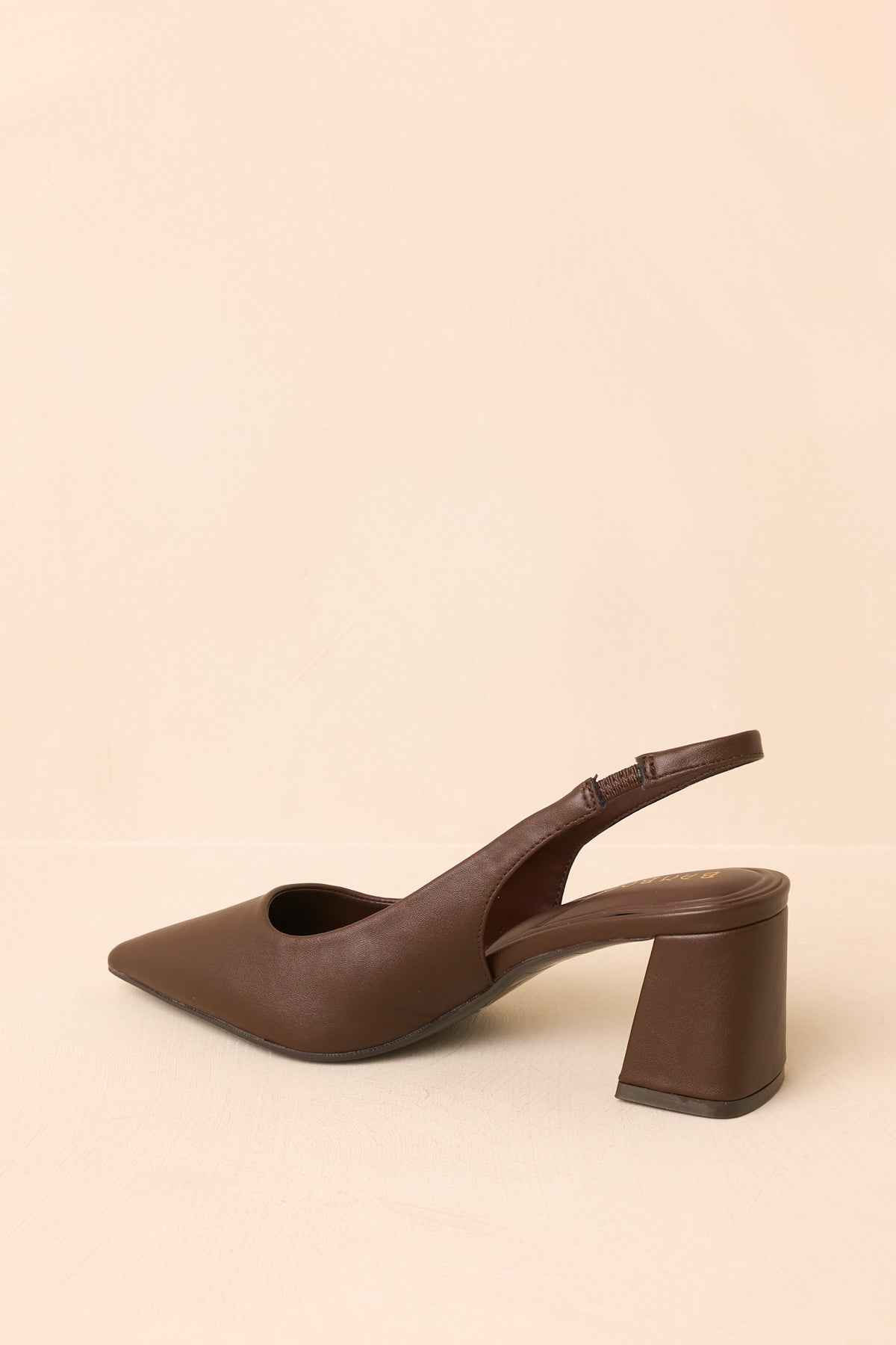 Lost Your Chance Chocolate Brown Pointed-Toe Slingback Heels