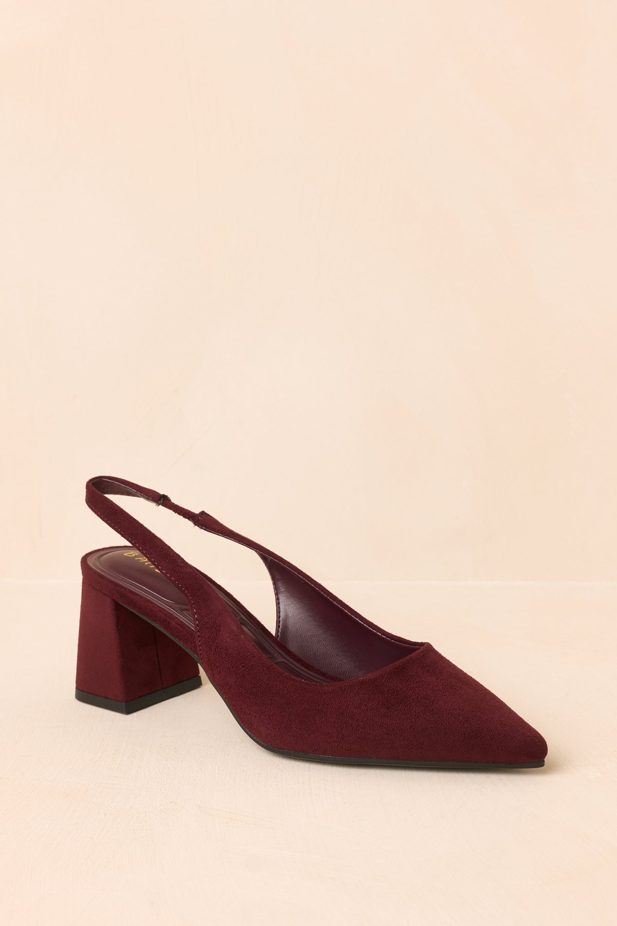 Lost Your Chance Plum Faux Suede Pointed-Toe Slingback Heels