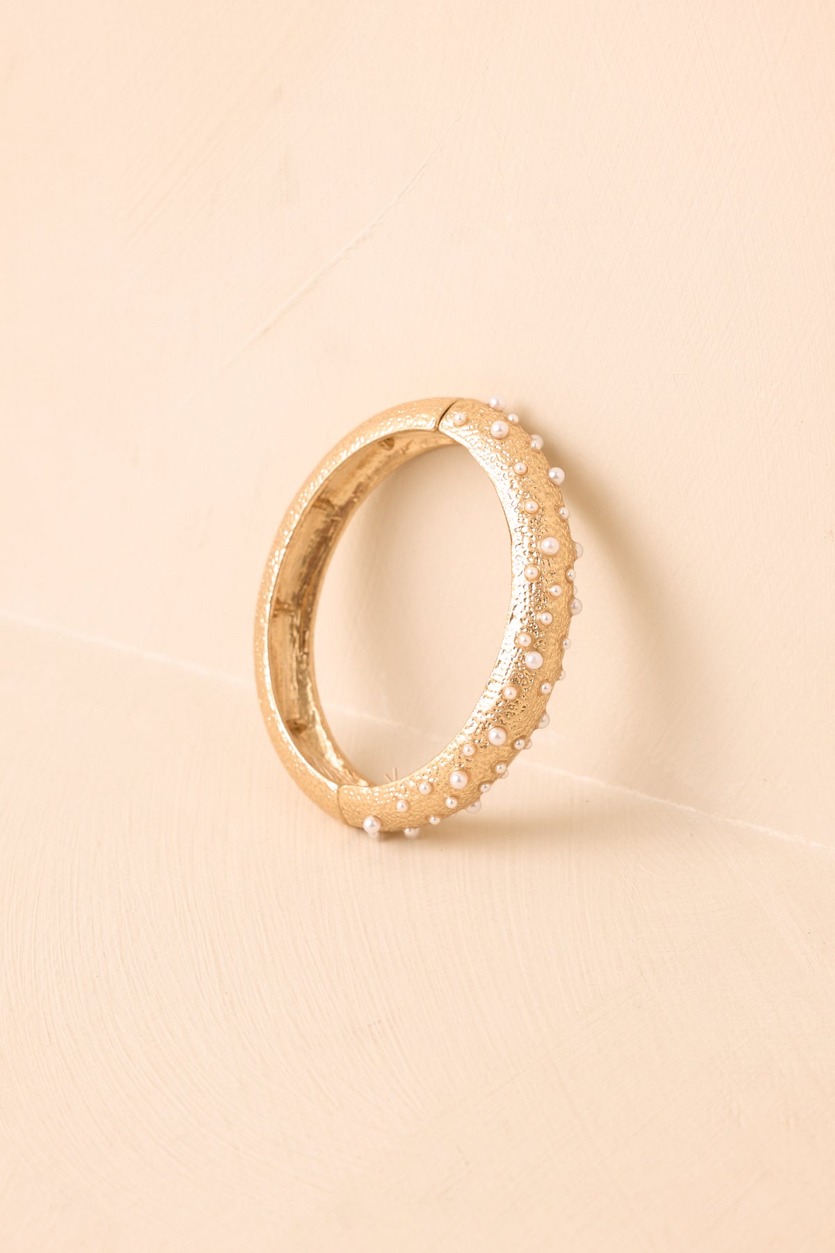 A Golden Touch Gold & Mini Faux Pearl Stretch Bracelet