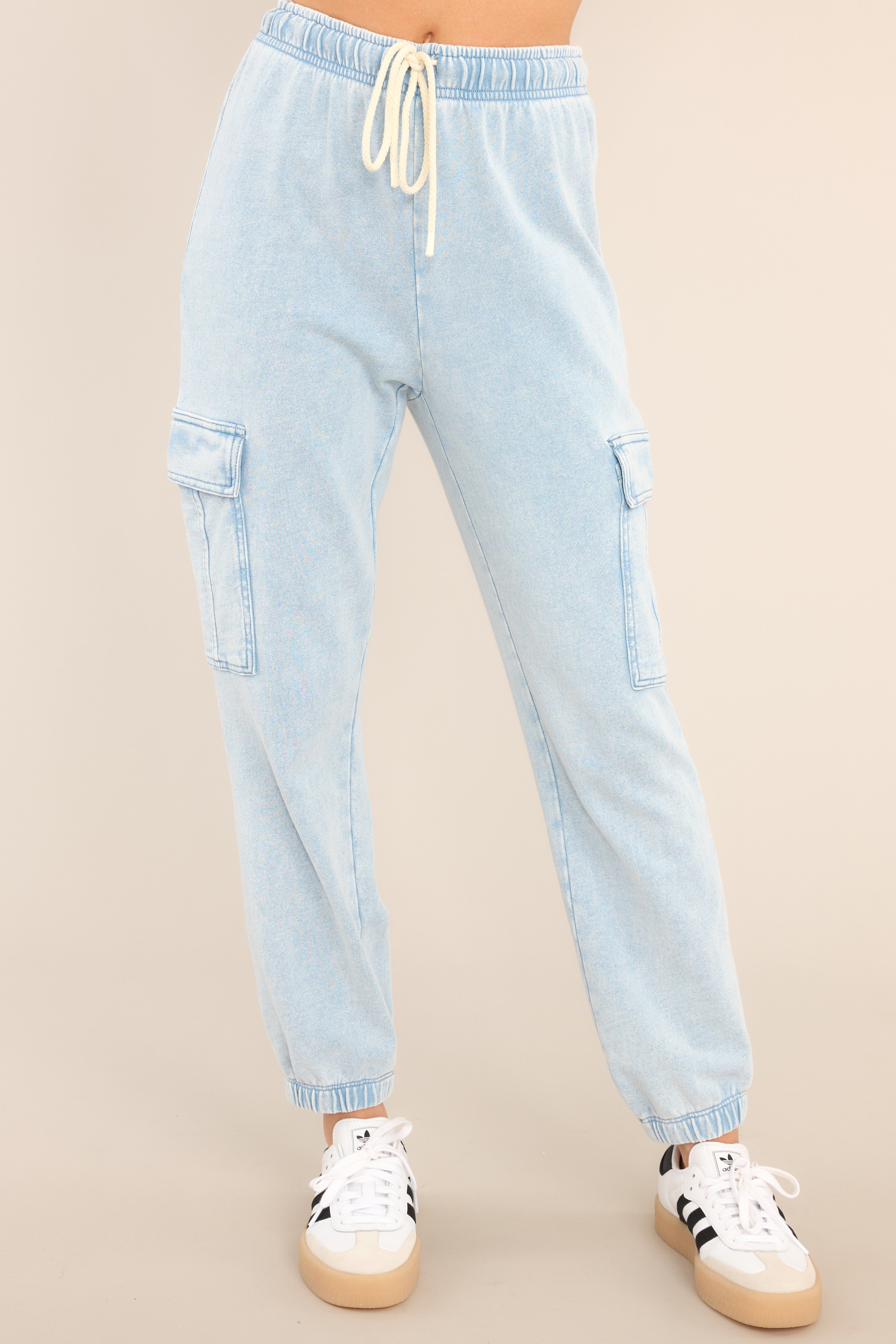 Zania Iridescent Button Joggers