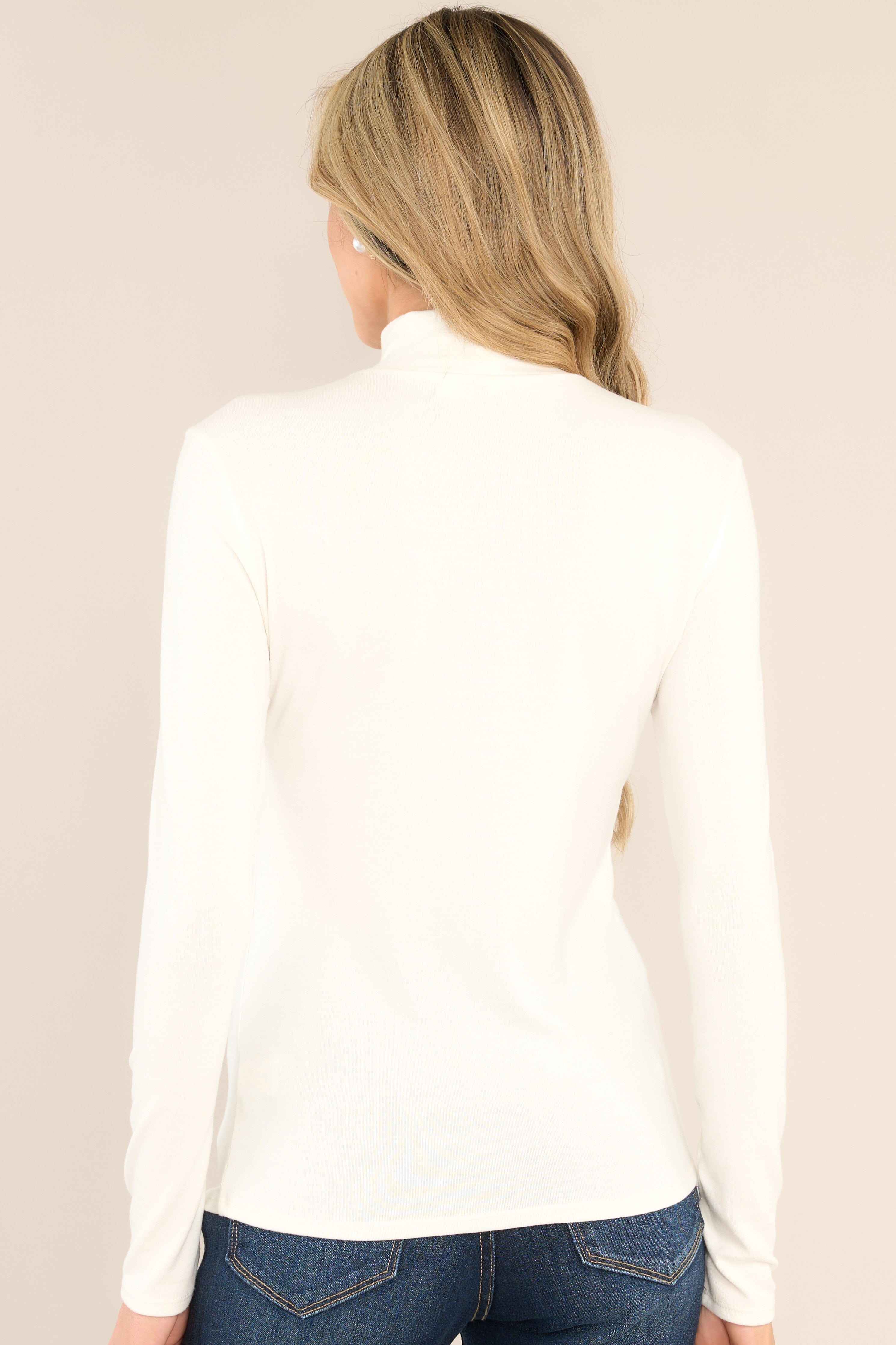 LONG SLEEVE TURTLE NECK RIB TOP main image 1