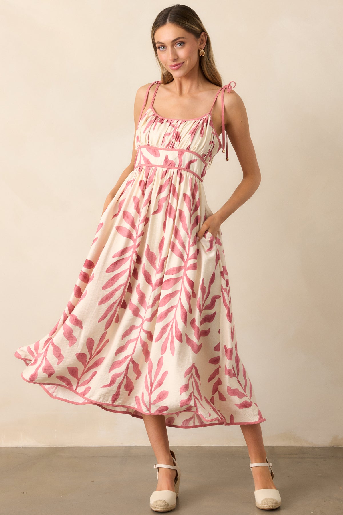 Amabel Pink Tropical Dress main image 0
