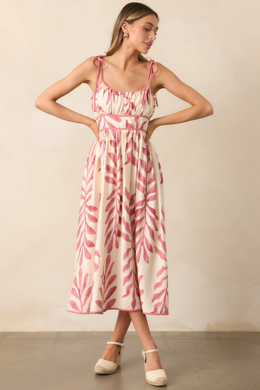 HOT PINK TROPICAL DRESS