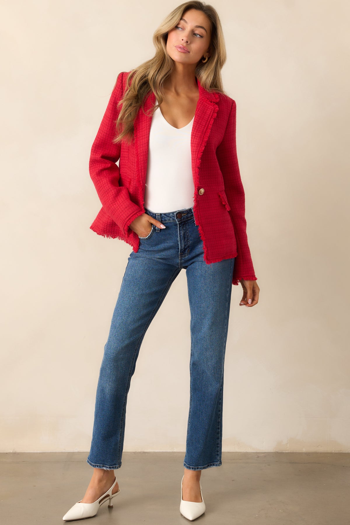 Red Haute - Blazer Sweater Grey main image 0
