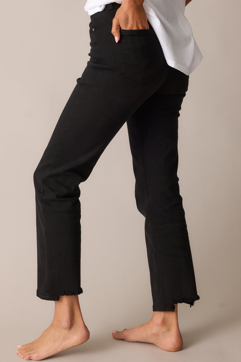 Straight-Leg Jeans with Side Stripe Detail - Black main image 0