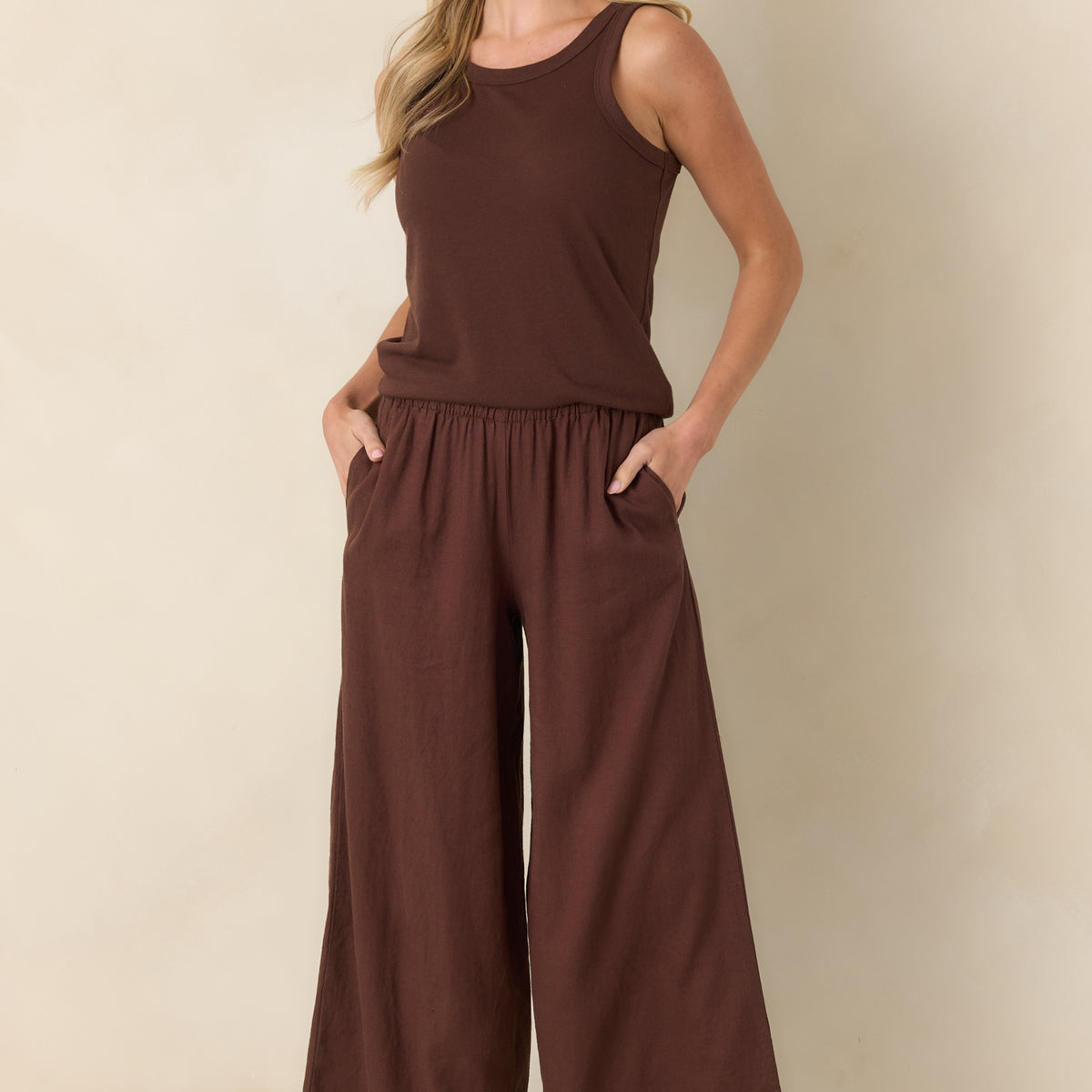Z Supply Chocolate Brown Select Airy Tank | Red Dress