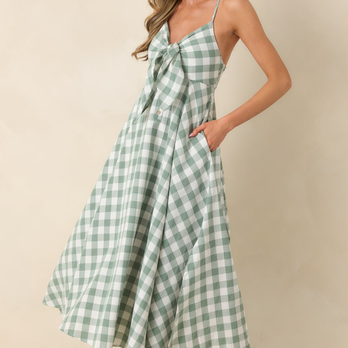 light green checkered dress Green Plaid Mock Neck Sleeveless Mini Dress & Reviews - Green - Dresses