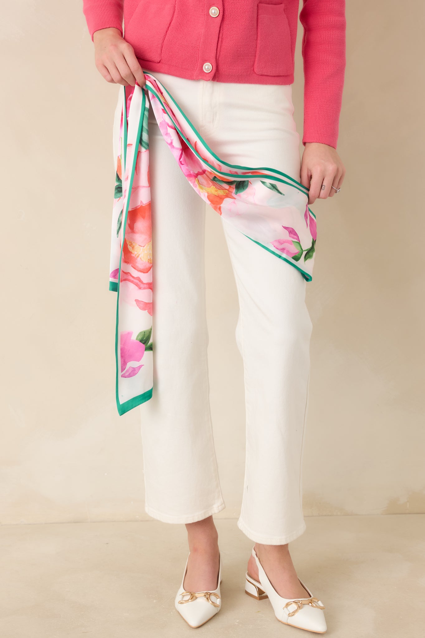 Prosperina Twillies Pink Floral Scarf Tie