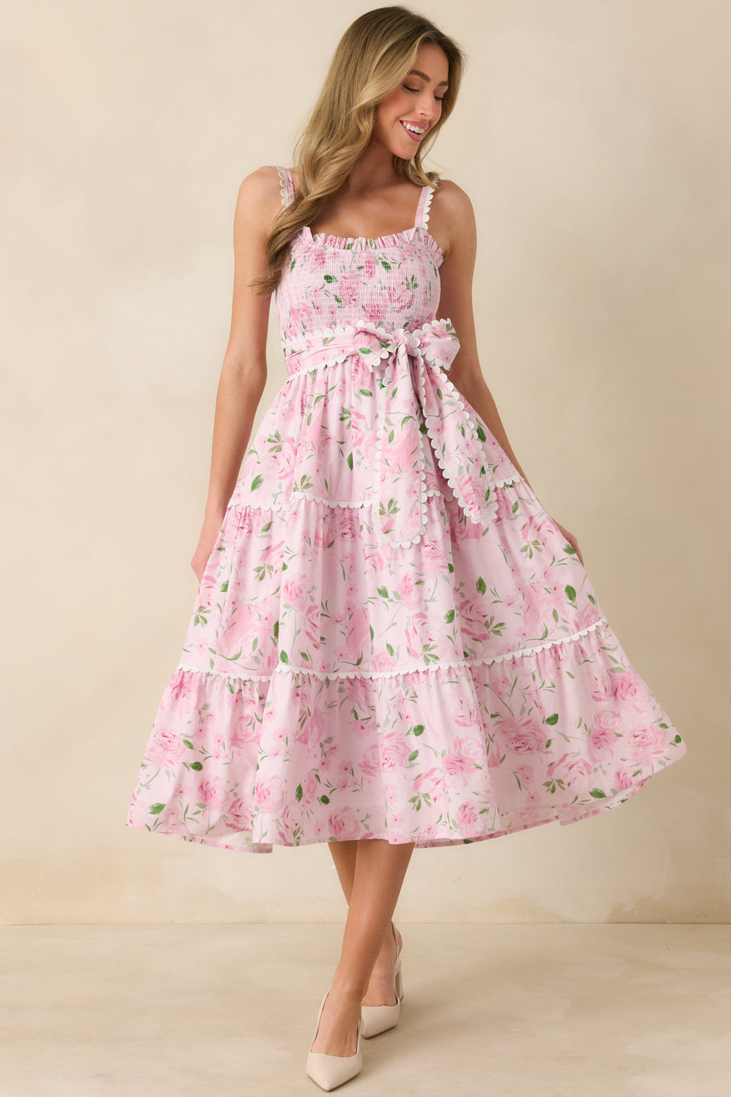 pink dress spring Prosperina Darcy Light Floral Print Cotton Maxi GL-01.05.26 TOP 10 BEST Dress Its ideal for weddings Color:Prosecco