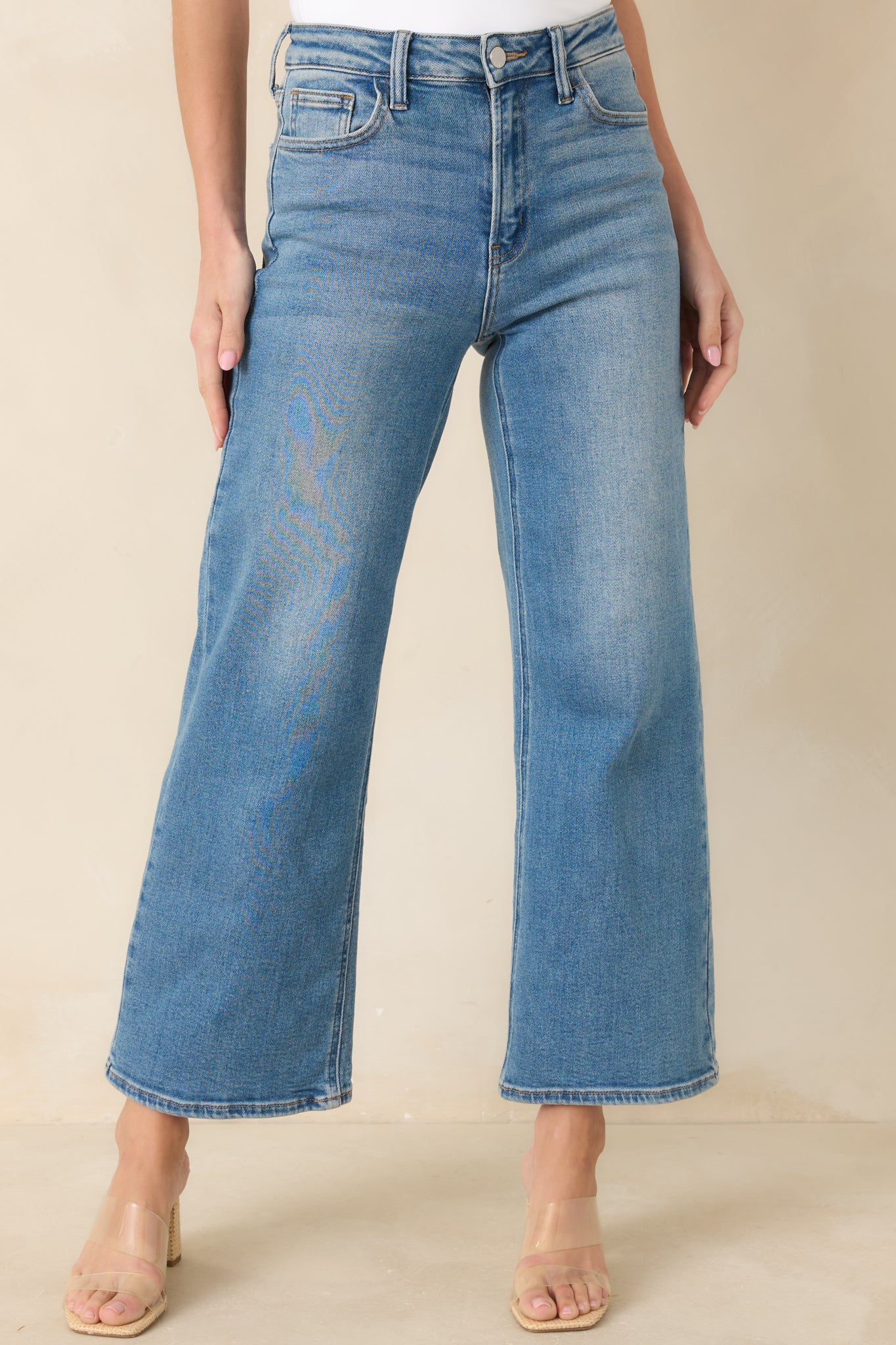 Trendy Cropped Women Distressed, Straight Denim Pants | Red Dress Trendy Cropped Women Distressed, Straight Denim Pants | Red Dress