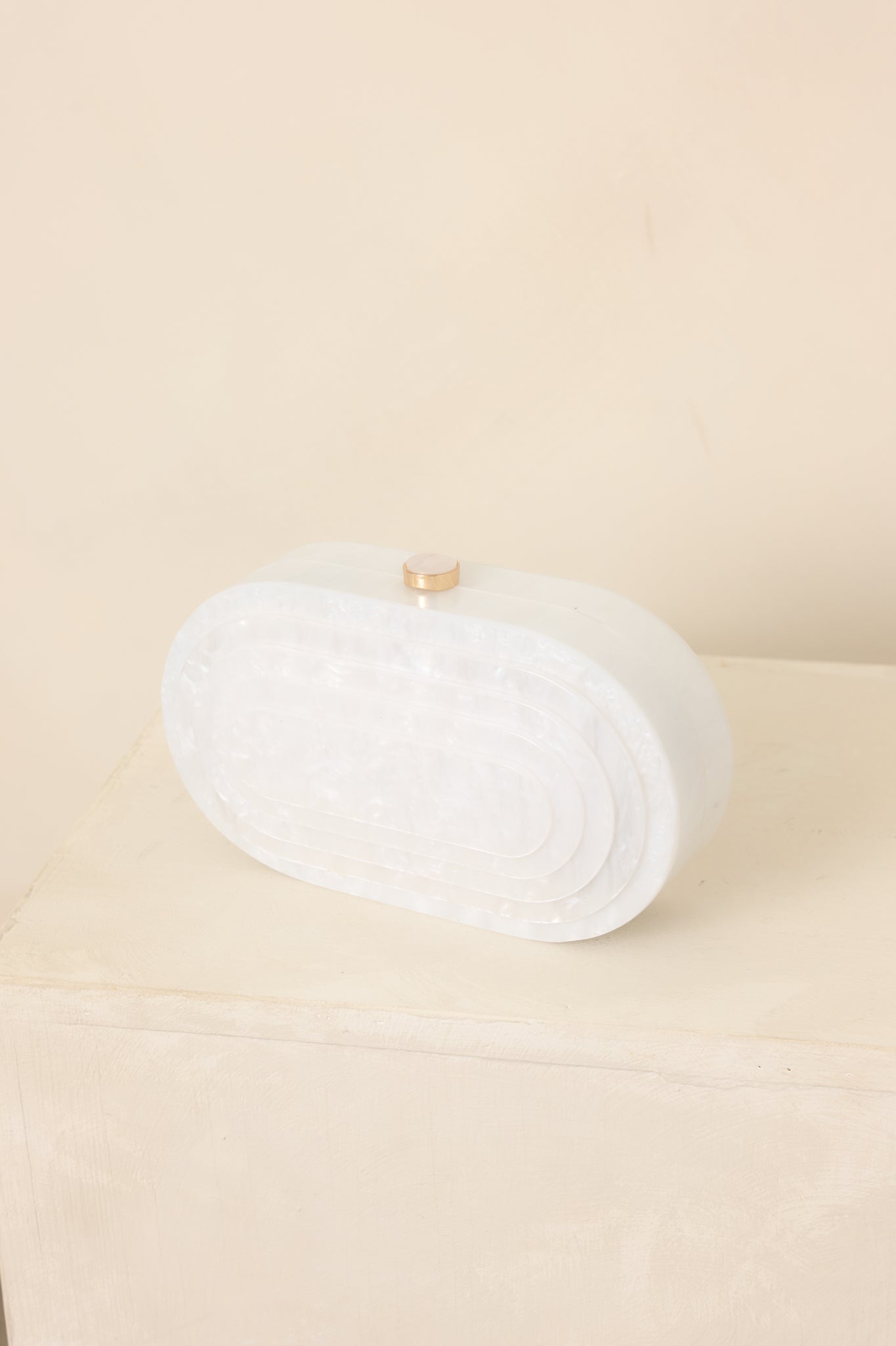 Save the Last Dance White Pearlescent Clutch