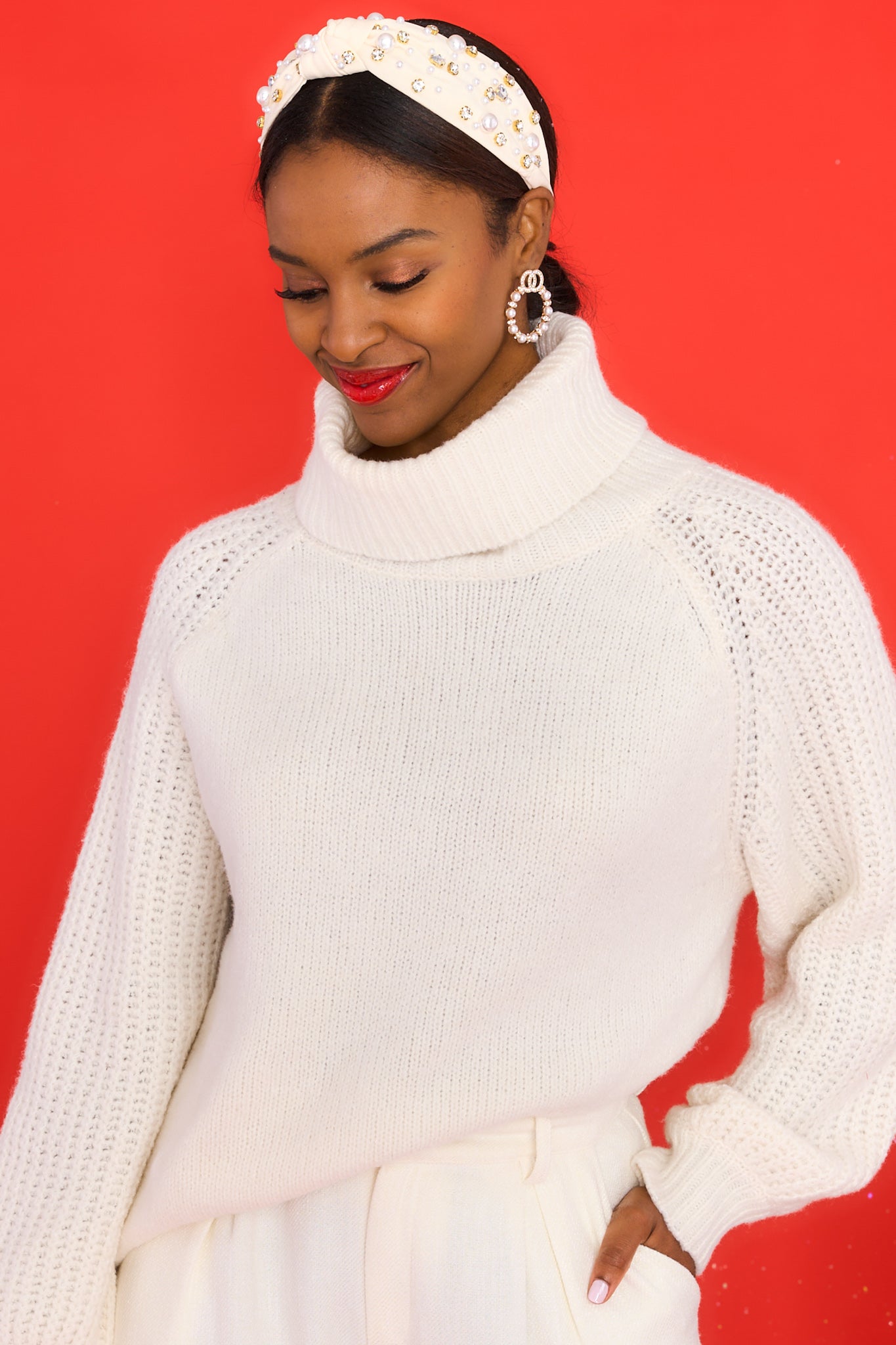 1 Be Better Ivory Sweater at reddress.com
